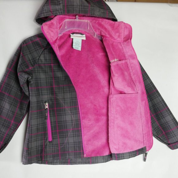 Free Country Girls Size L Hooded Winter Jacket Gray Pink - Picture 6 of 14